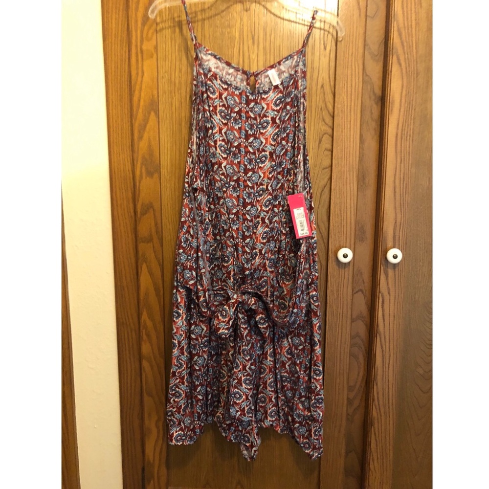 NWT Xhilaration Brown and Blue Romper Size XXL